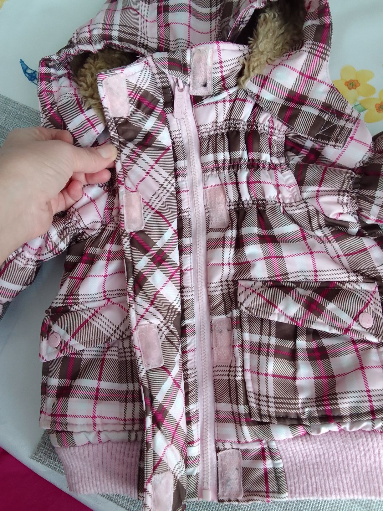 Rozm.86 Reserved kurtka dla dziewczynki modna różowa