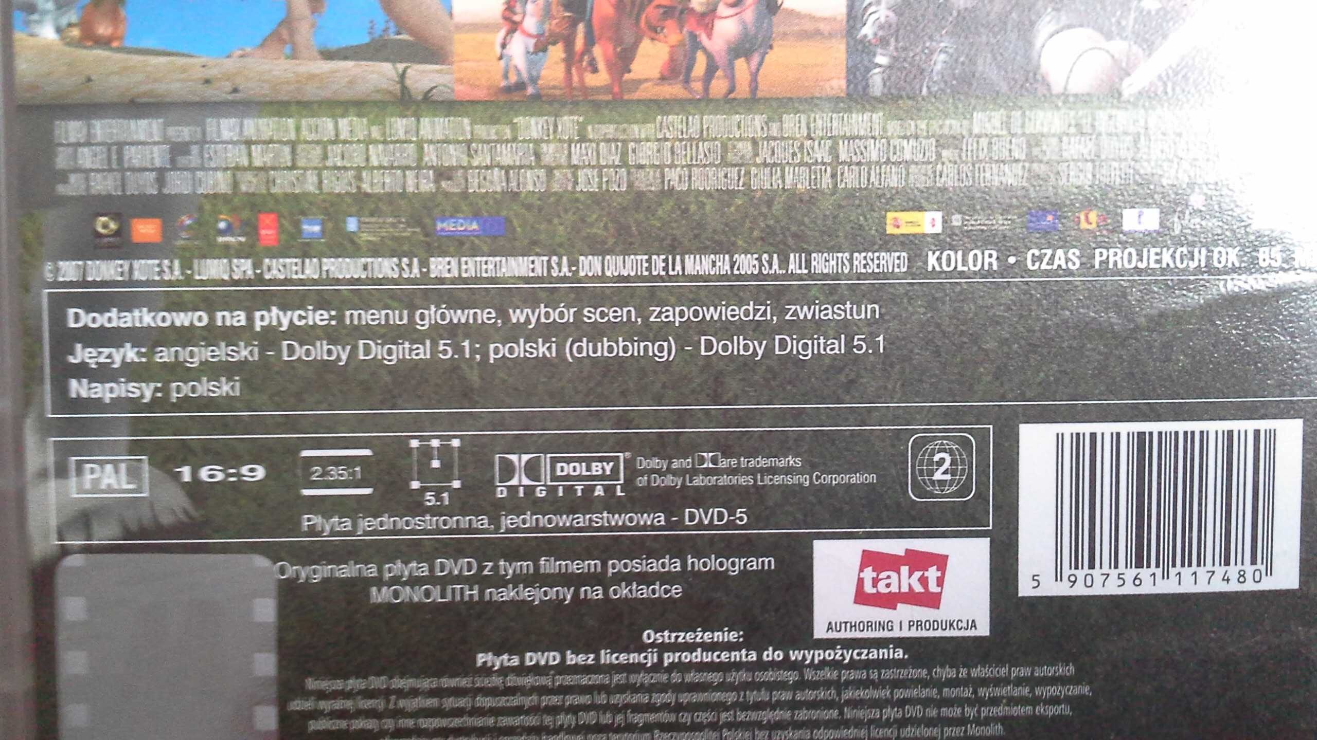 Don Chichot - film bajka dla dzieci na DVD Nowe PL