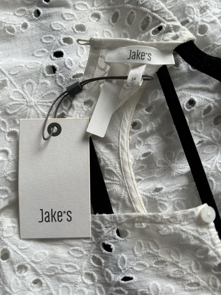 Biała ażurowa sukienka długa Jake*s