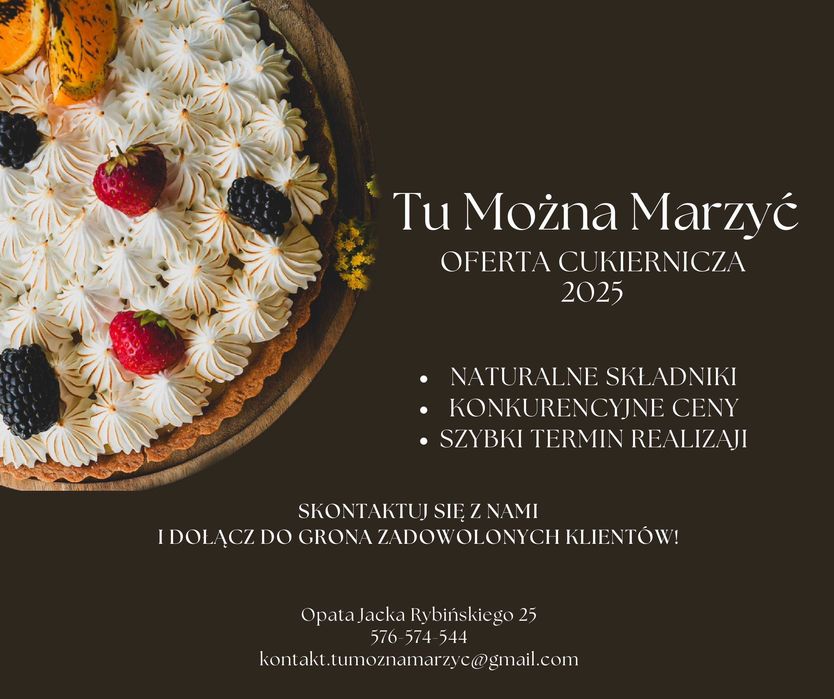 Torty, Tarty, Bezy, Serniki, Brownie, wszystko co można sobie wyMarzyć