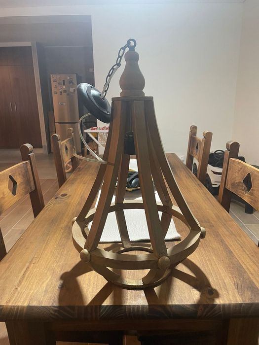 2 Candeeiro teto em Madeira