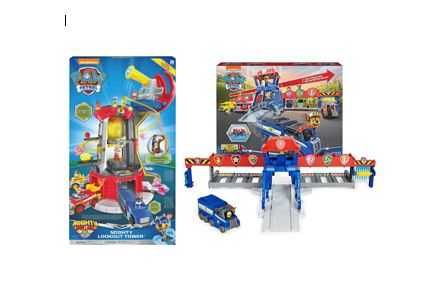 Torre Controlo Gigante Mighty Pups-Big Trucks Garagem Patrulha Pata_