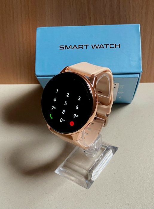 Smartwatch złoty okrągły Nowy