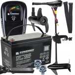 Silnik Zaburtowy Elektryczny 750W 65lb + AKUMULATOR + PROSTOWNIK