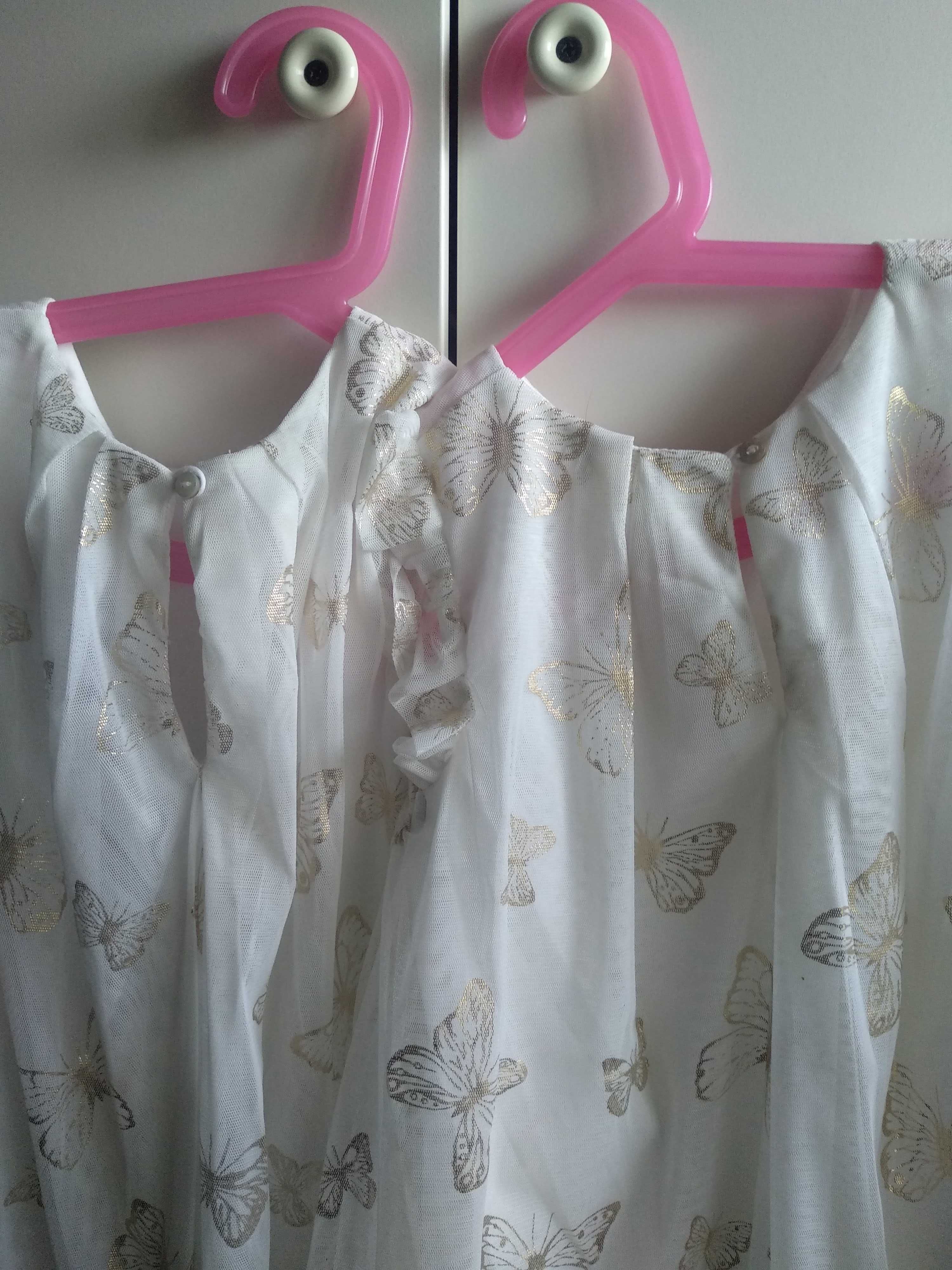 Vestidos gêmeas branco com borboletas 2-3 anos - Zippy