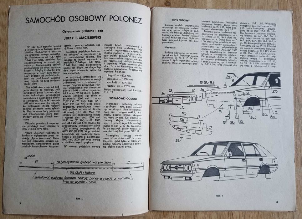 Mały modelarz 10/1979 - Samochód osobowy Polonez