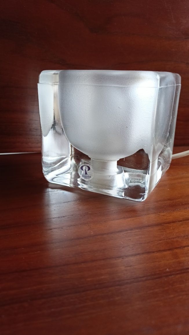Lampka nocna vintage Peill&Putzler ice cube rarytas