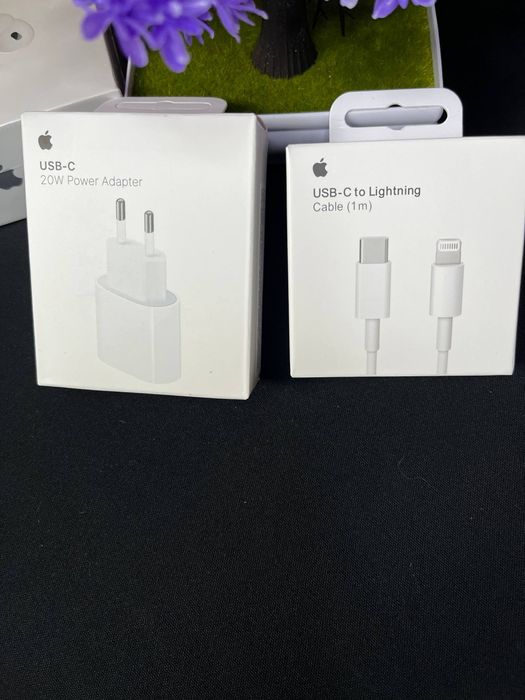 Оригінальна зарядка 20W для iPhone | Швидкий адаптер кабель Lighting