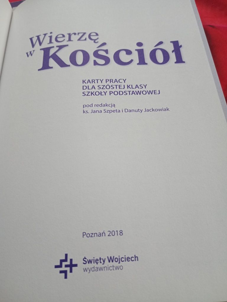 Podręcznik karty pracy religia klasa 6