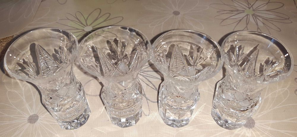 Szkło Kieliszki kryształowe czasow prl