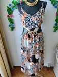 Zmysłowa sukienka maxi w panterkę i złote wzory boho Glamour na lato