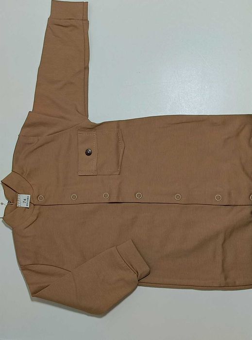 Le bebe Pajac bawełniany BEŻ rozmiar 74 cm