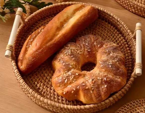 Taca do serwowania rattanowa ręcznie tkana