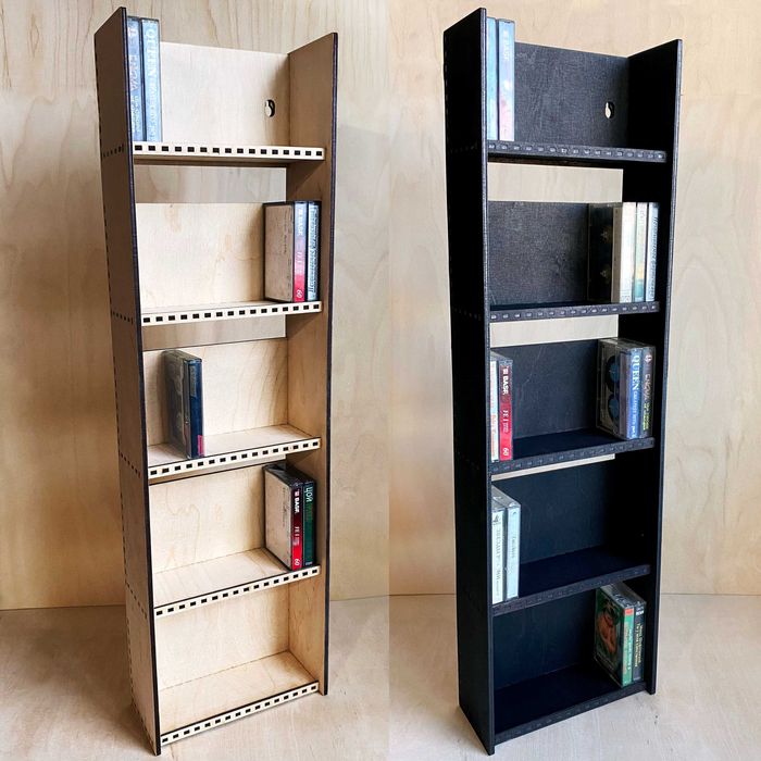 Полка для аудіокасет полиця  підставка дерев’яна для 60 касет, нова