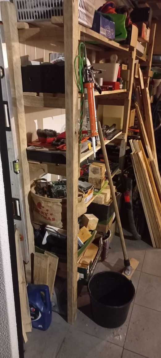 Regał garażu drewniany z łat kontrłat półki 0,6m -1m Ciechocinek Toruń