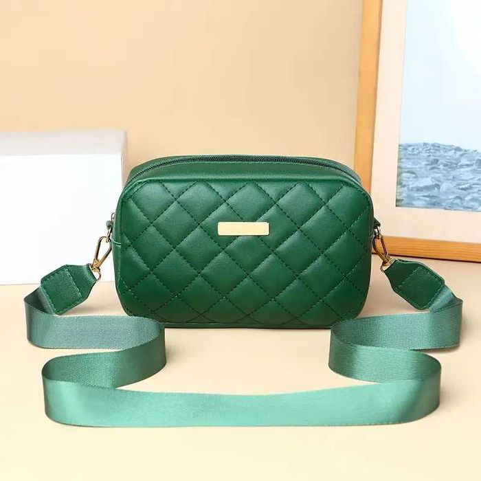 Зручна сумка з довгим ремішком в зеленому м'ятному червоному кольорі