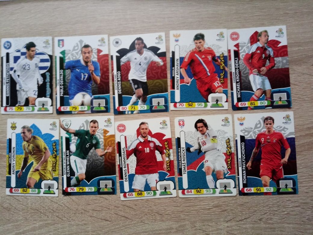 Zestaw karty piłkarskie Panini EURO 2012