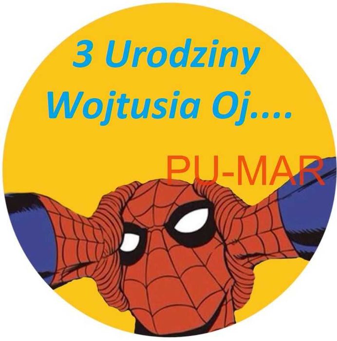 Opłatek na tort Urodziny Spider-Man