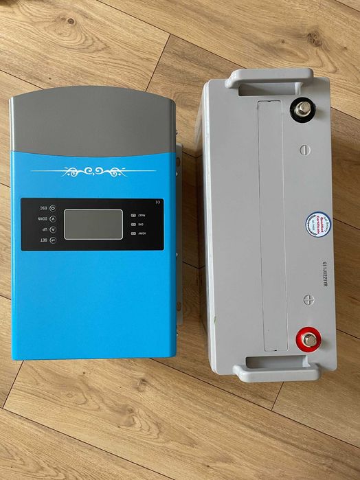 Інвертор low freqeuncy, 1кВт/12В/wifi/батарея 100А/дроти