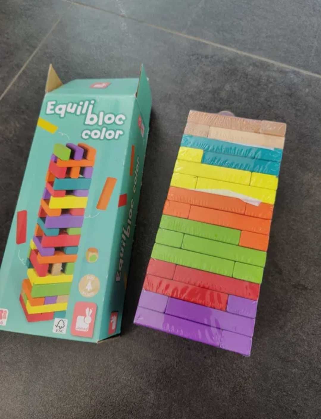 Gra Janod Equilibloc Jenga z kolorami Nowa