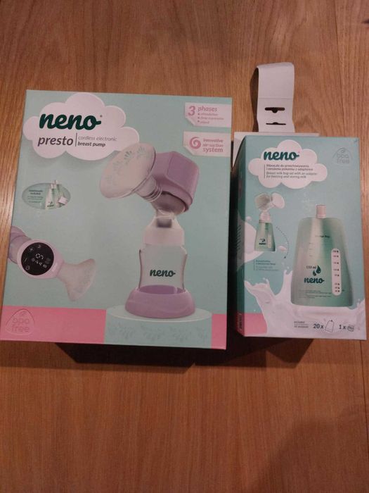 Laktator Neno Presto pojedynczy, bezprzewodowy laktator trzyfazowy.