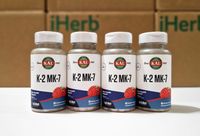 KAL, Витамин K-2 MK-7, 60 таблеток со вкусом малины. Vitamin K-2 MK-7.