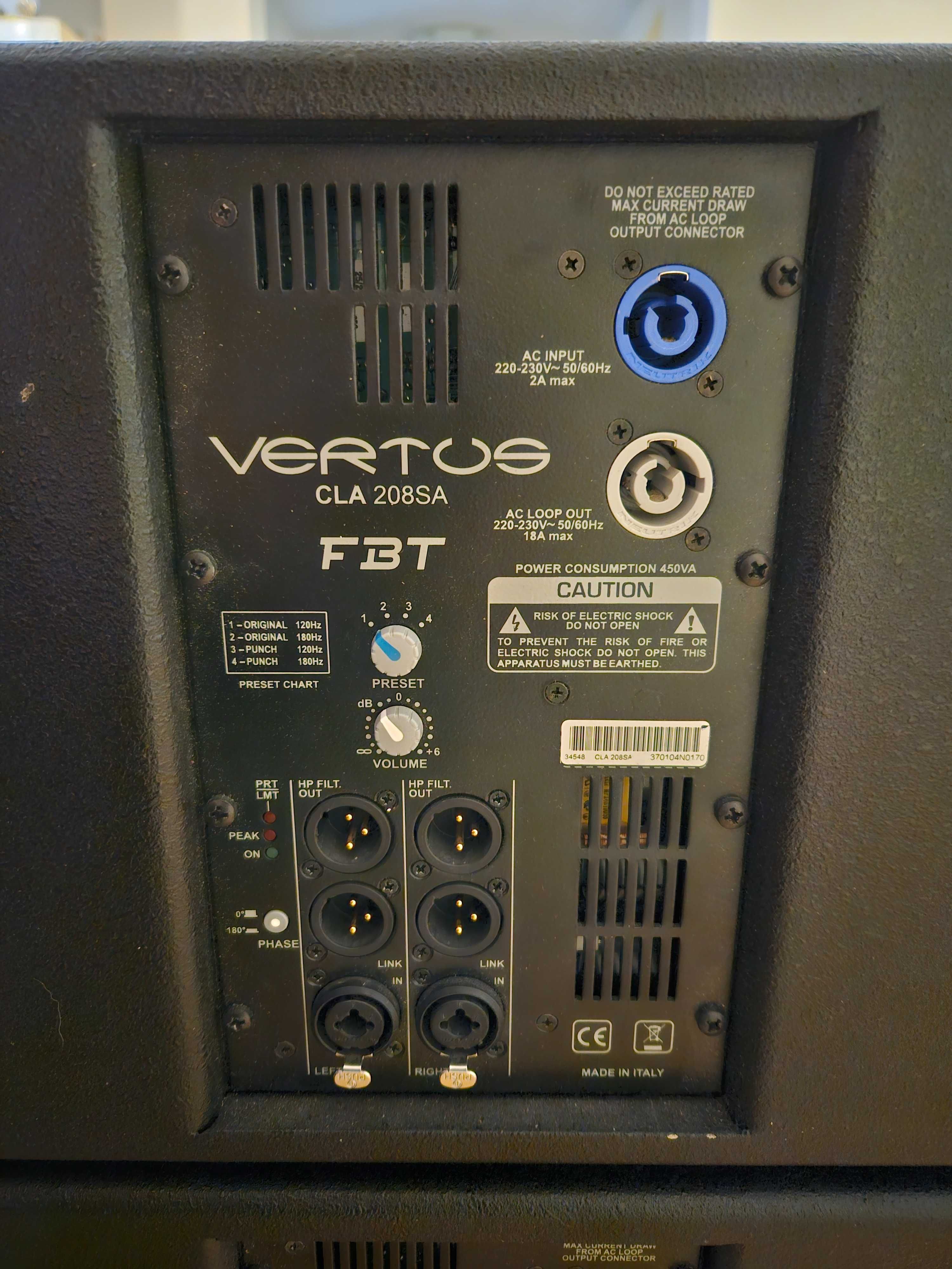 Nagłośnienie aktywne FBT VERTUS 2xCLA208 SA 2xCLA604 A