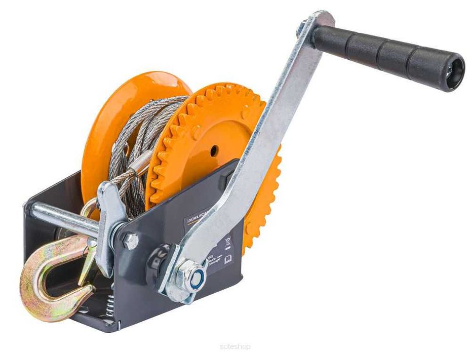 POWERMAT Linowa Wciągarka Wyciągarka Korbowa Ręczna 545kg 10m PM1267