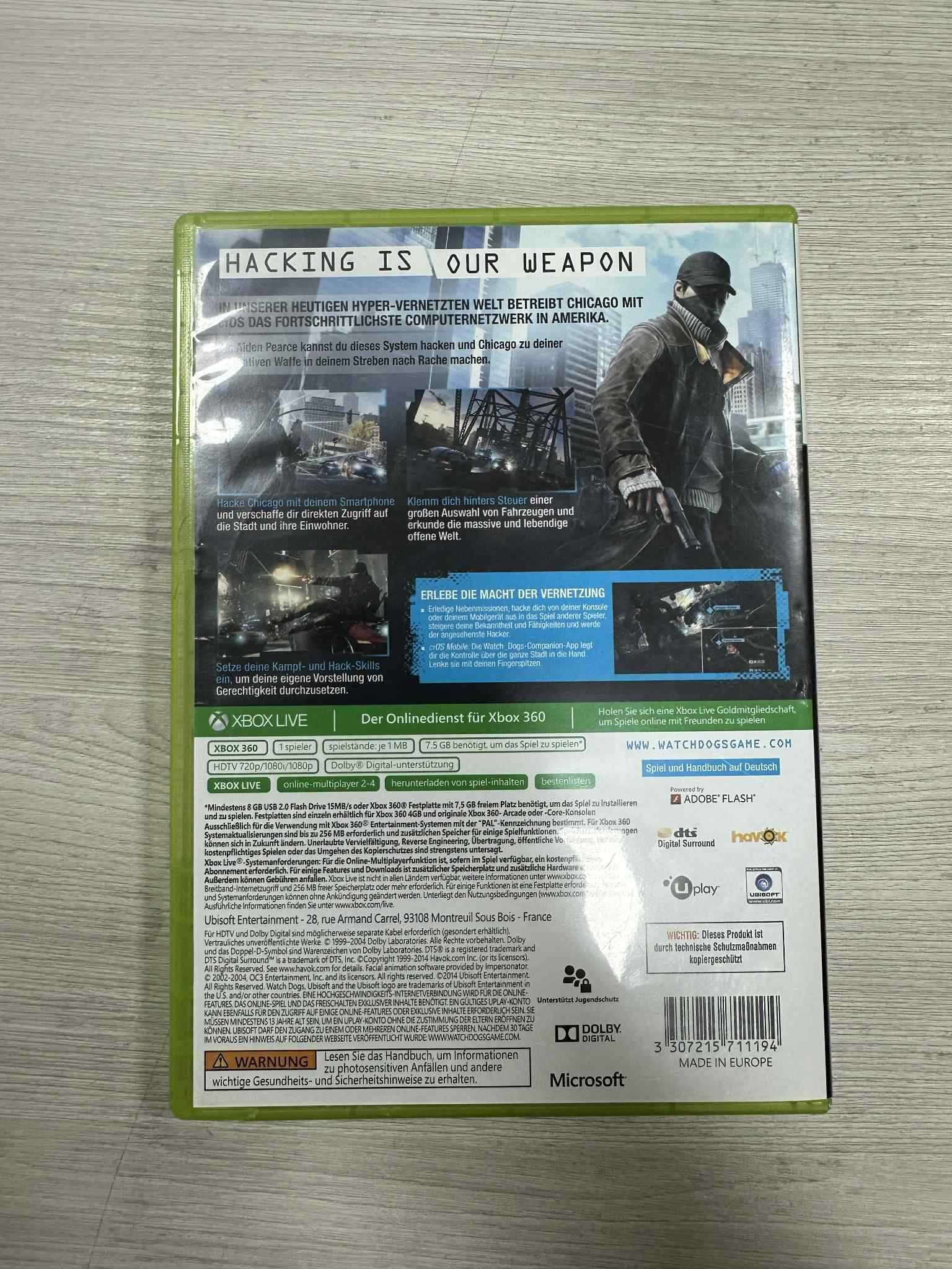 Gra na Xbox 360 WatchDogs