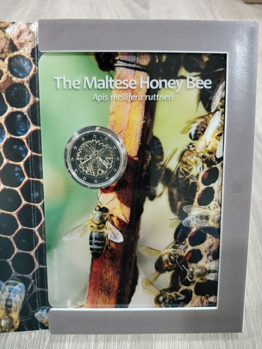 Moeda Comemorativa BNC 2€ Abelha Malta 2025