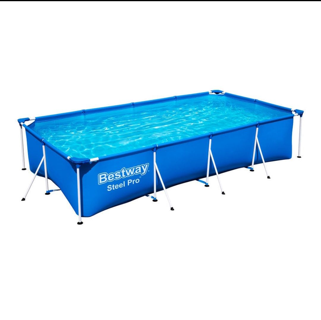 Pague em 3x sem juros! Piscina Retangular Bestway Steel Pro 400x211x81