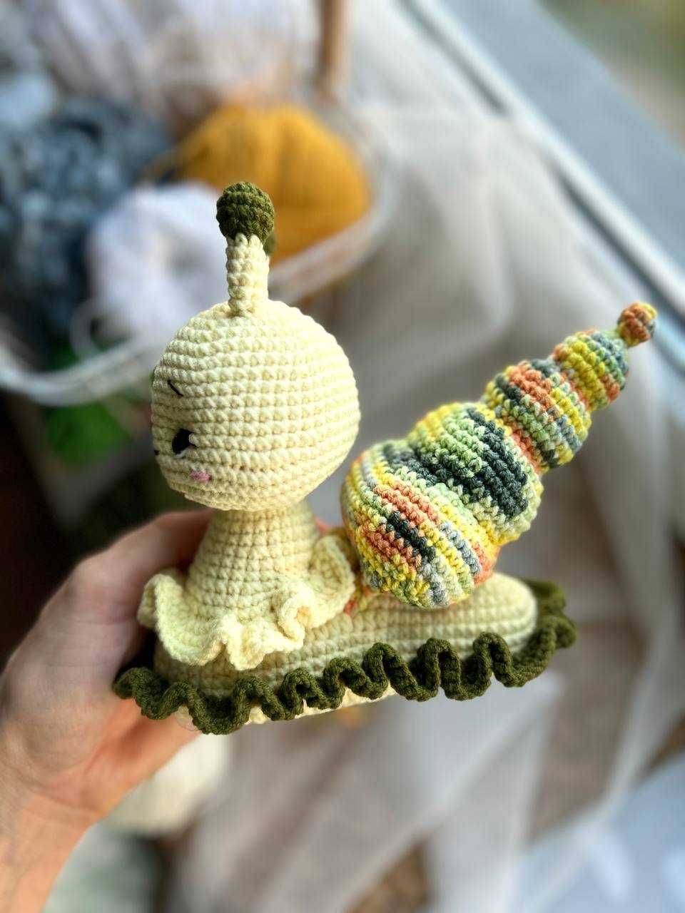 ślimak  na szydełku amigurumi handmade