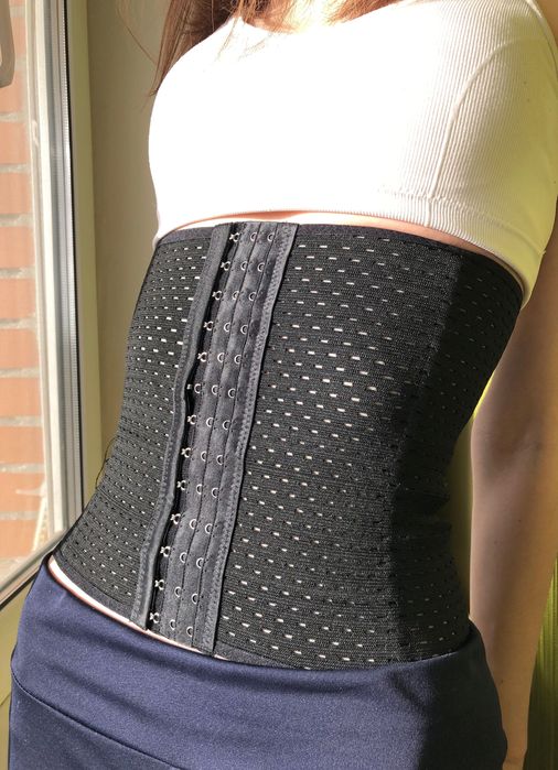 Корсет для cхуднення на 4 металеві вставки : бежевий, чорний