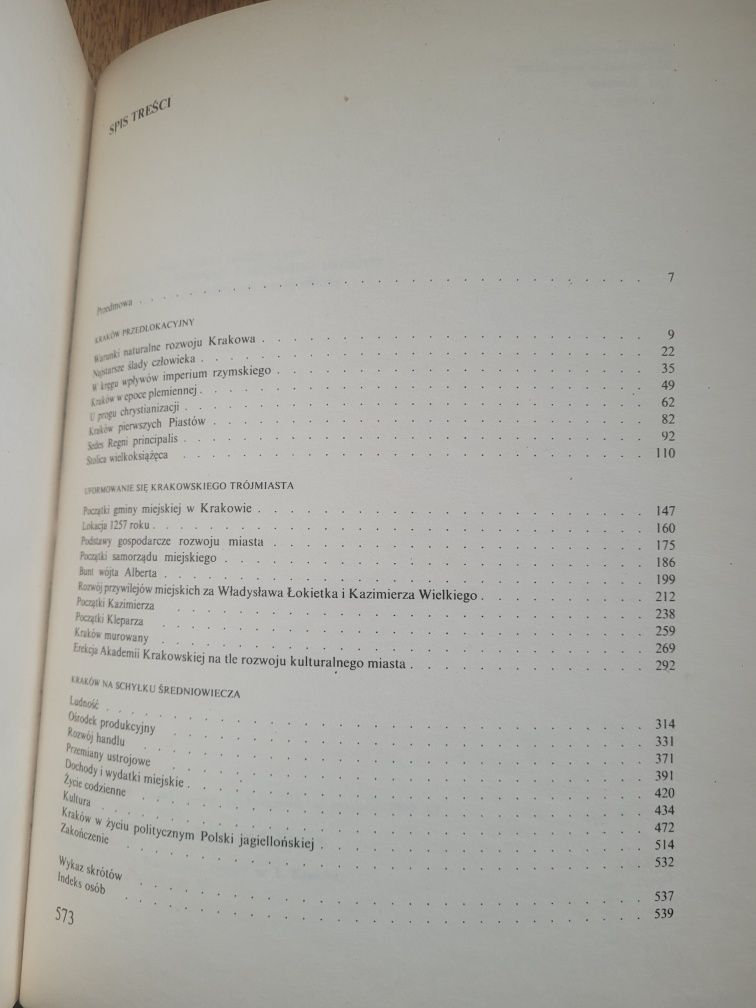 Jerzy Wyrozumski Dzieje Krakowa Tom 1 (do schyłku wieków śr.) 1992 WLK