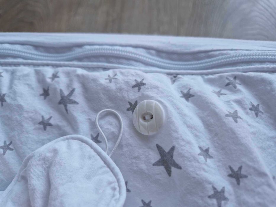 SLIPin śpiworek pościel biała w gwiazdki dla rozkrywających dzieci