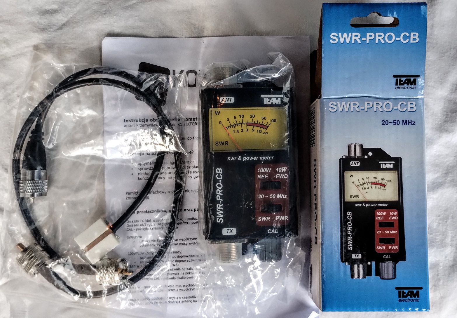 Reflektometr - Miernik SWR PRO CB + kabel + sztuczne obciążenie