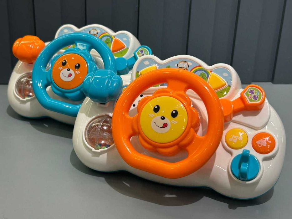 Руль інтерактивний музичний рухомі деталі (QF366-033) Розд/Дроп