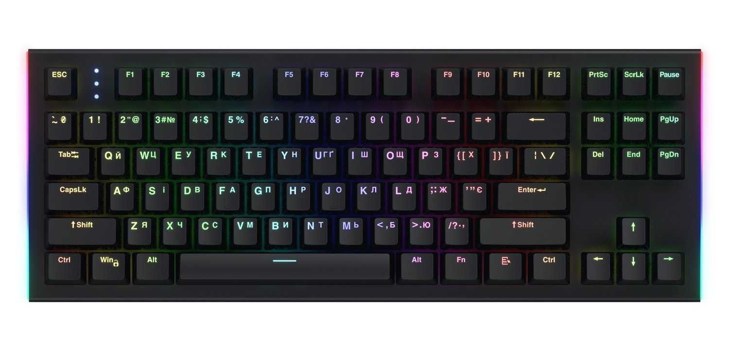 Клавіатура HATOR Gravity X TKL Aurum Orange Linear Rev.2.0 Black