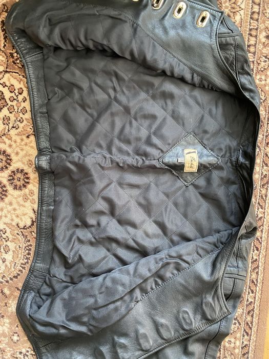 Spódnica midi i kurtka z czarnej  skóry