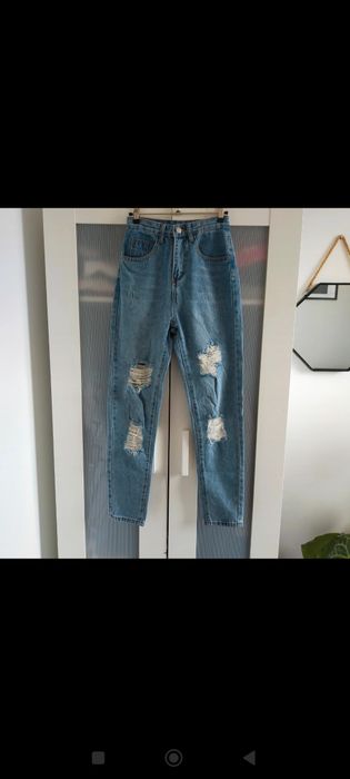 Spodnie wysoki stan szerokie nogawki