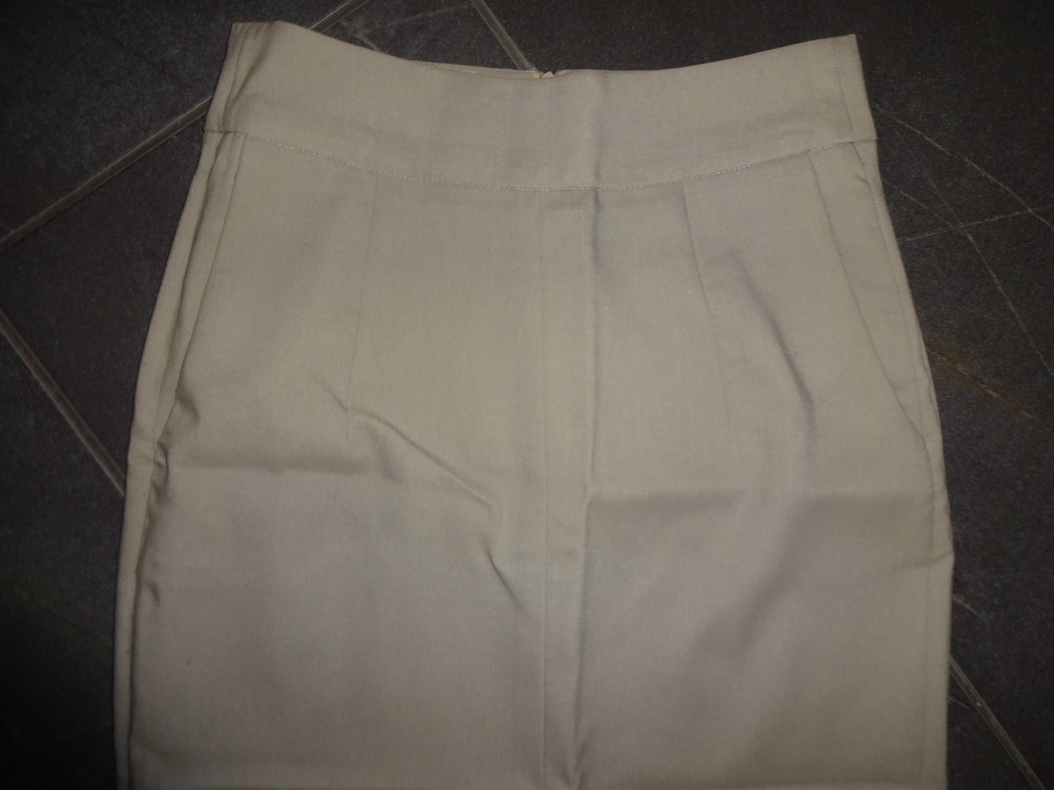 PAKO LORENTE elegancka jasna ołówkowa spódnica r. 34