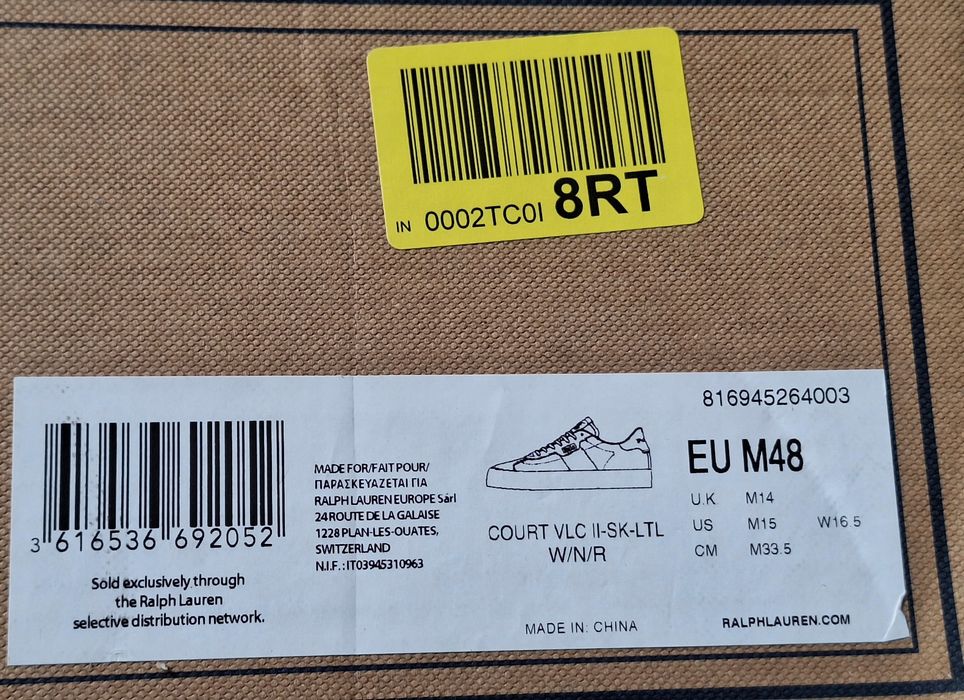 Buty meskie POLO Ralph Lauren (Duzy rozmiar 48) nowe