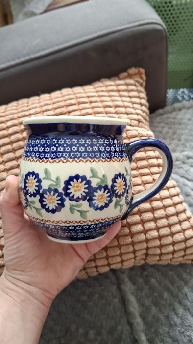 Kubek czeski 103  ceramika Boleslawiec 400ml boleslawiecka