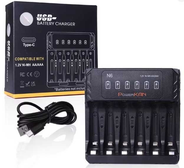 Зарядное устройство POWERKAN N6 for 1.2V Ni-MH AA AAA