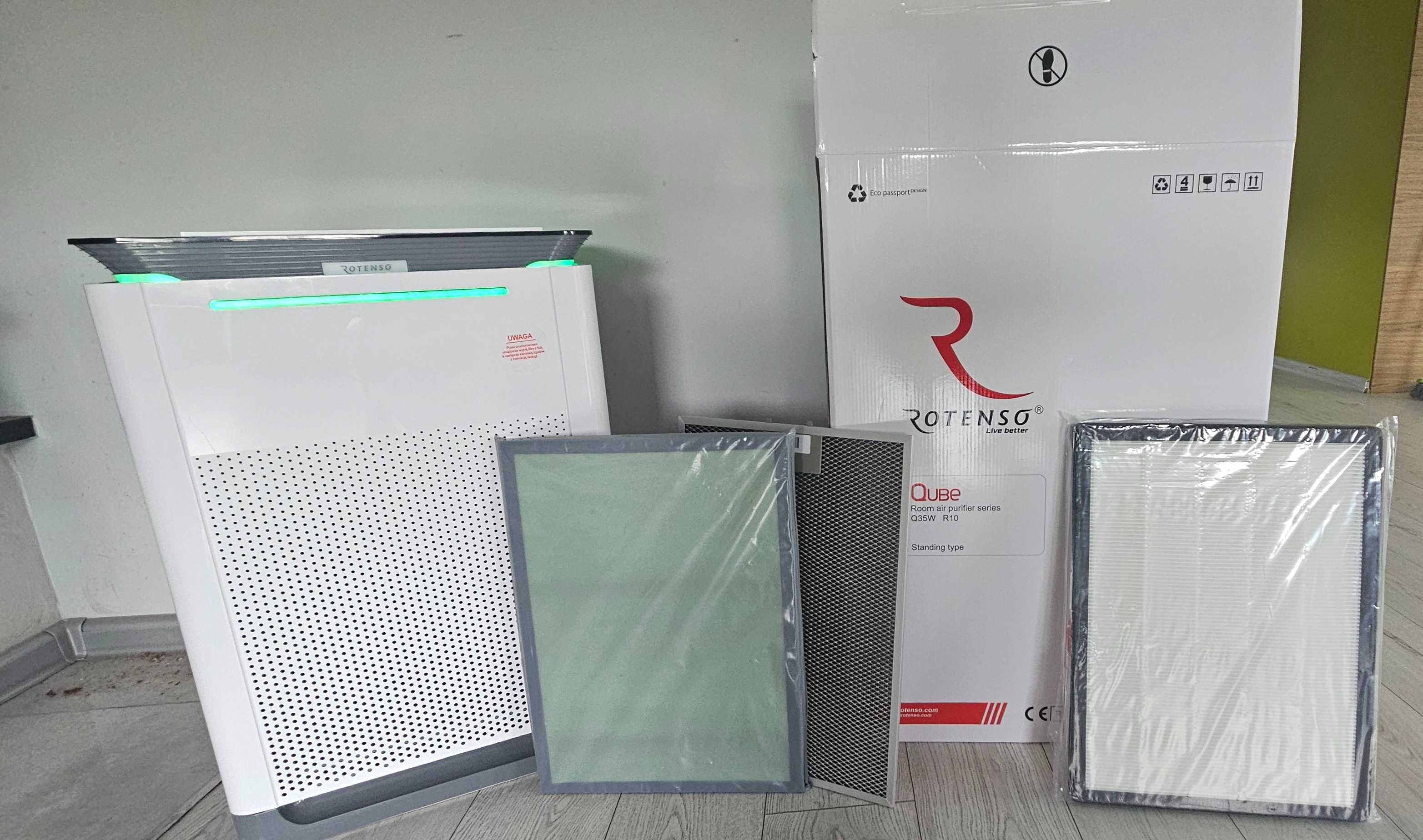 Oczyszczacz powietrza z nawilżaczem Rotenso Qube Q35W R10 z filtrami