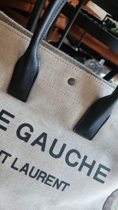 YSL RIVE GAUCHE torba shopper canvas skora