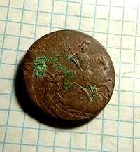 Царская монета. 2 копейки 1758 год.