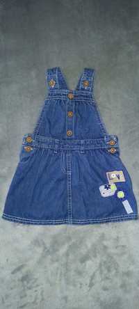 Jeansowe ubranka dla dziewczynki 74-80