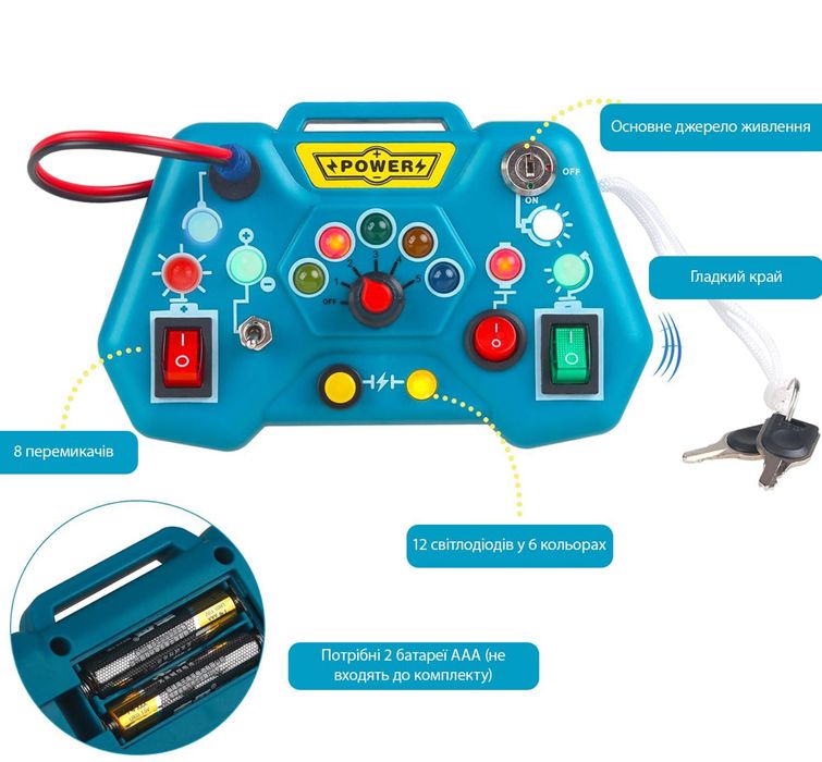 Джойстик Монтессори, Бизи борд, пульт для развития мелкой моторики