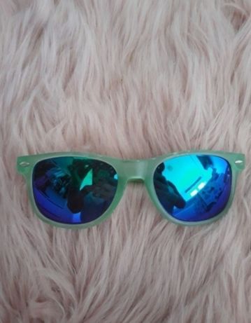 Okulary przeciwsłoneczne damskie unisex nerdy zielone akcesoria